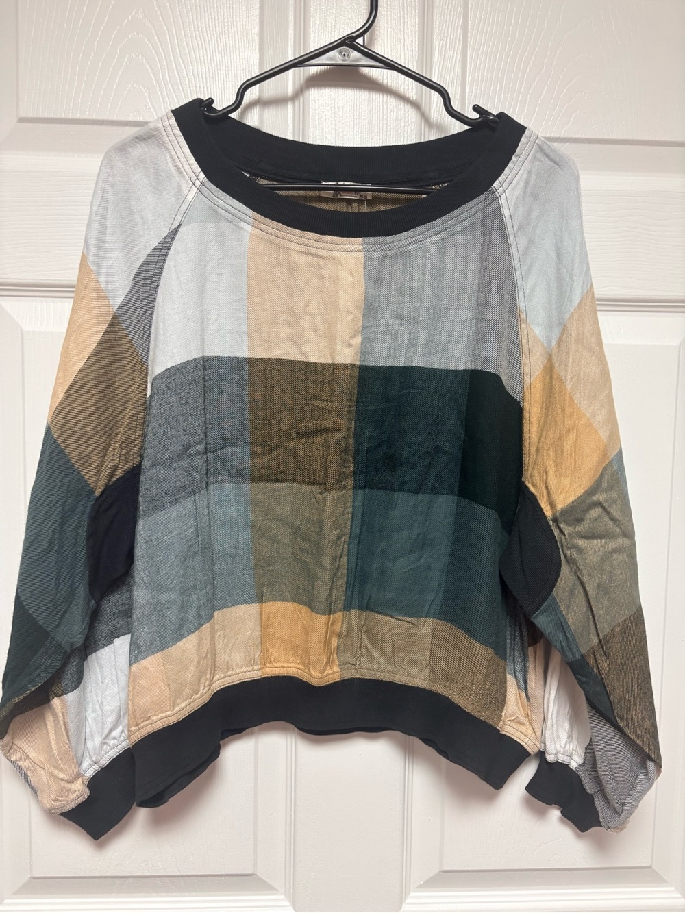 NWT Free People Intimately Sugar Cookie Flannel Pajama Sweatshirt